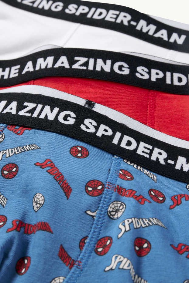Kinderen: jongens - Set van 3 - Spider-Man - boxershort - wit / rood