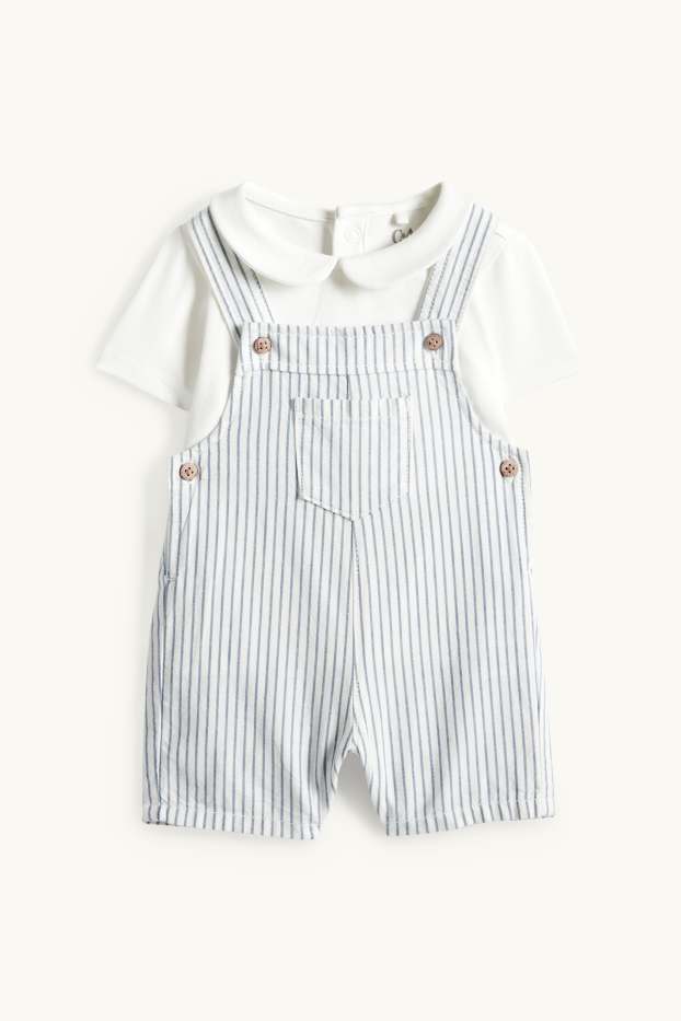 Baby Jungen - Baby-Outfit - 2 teilig - weiss