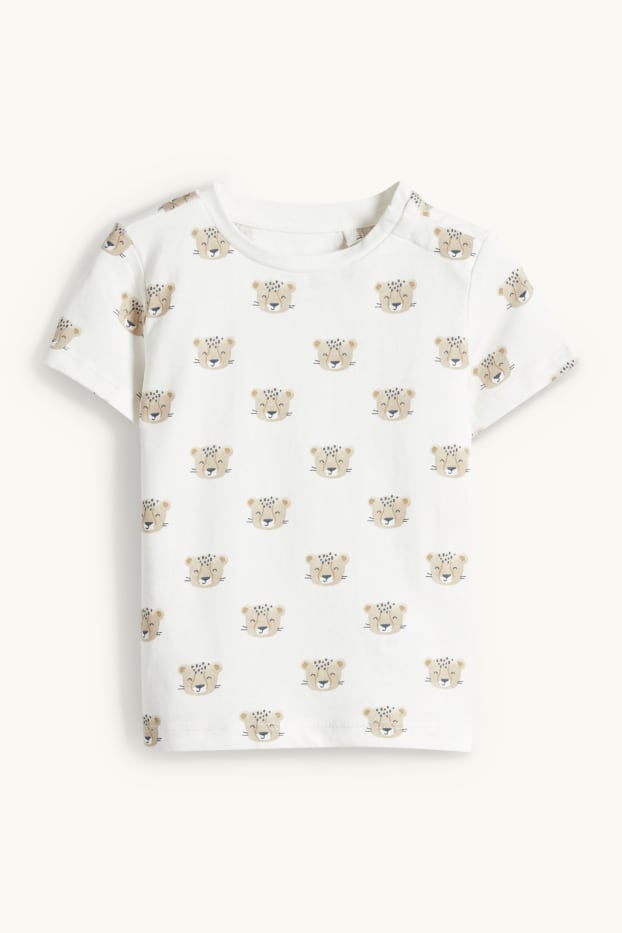 Baby Jungen - Leopard - Baby-Outfit - 2 teilig - helljeansblau