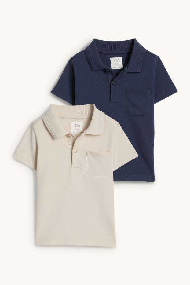 Bebeluși - băieți - Multipack 2 buc. - tricou polo bebeluși - albastru închis