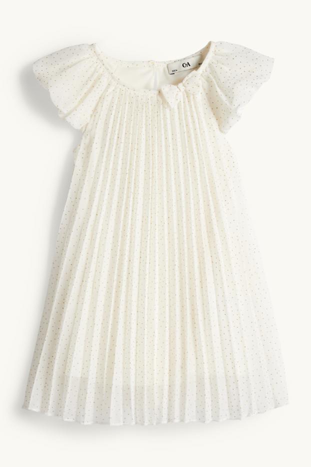 Nena - Vestit de xifó prisat - efecte brillant - festiu - de piquets - blanc trencat