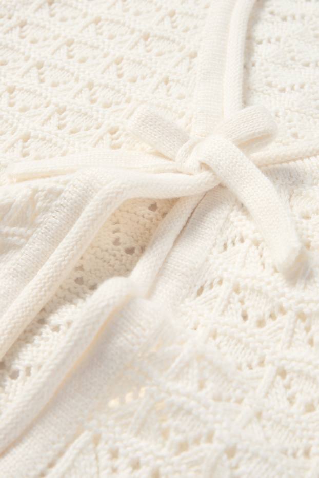 Copii - Fete - Cardigan tricotat - alb-crem