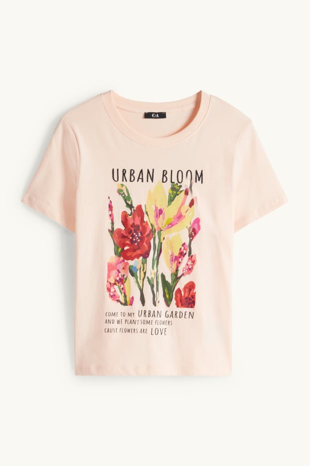 Femmes - T-shirt - regular fit - saumon