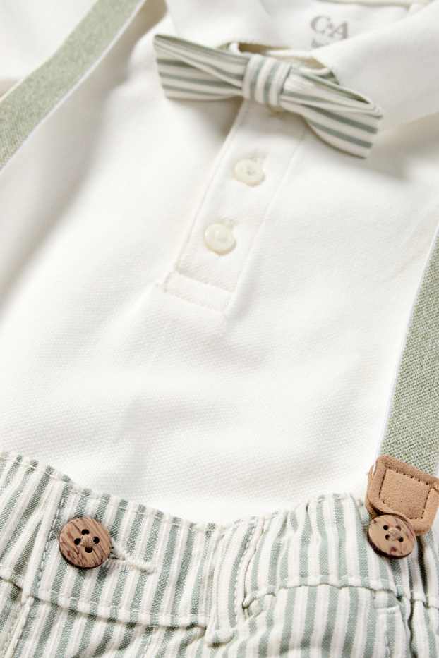 Bébés garçons - Tenue bébé - 3 pièces - blanc / vert