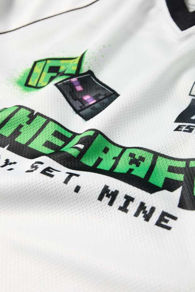 Kinderen: jongens - Minecraft - T-shirt - wit / groen