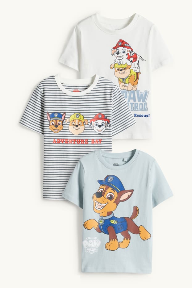 Bambini - Confezione da 3 - PAW Patrol - Chase, Marshall - maglia a maniche corte - bianco / blu