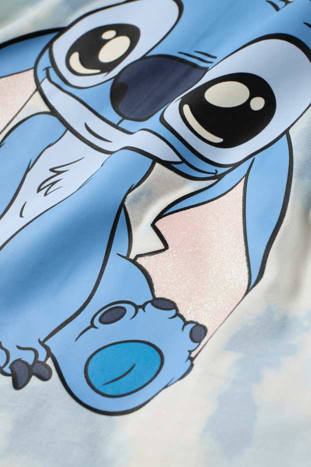 Bambine - Lilo & Stitch - set - maglia a maniche corte e borsa - 2 pezzi - azzurro