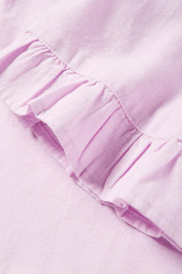 Enfants filles - Pantalon en toile - violet