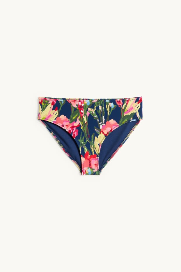 Donna - Slip bikini - vita media - LYCRA® XTRA LIFE™- a fiori - colorato