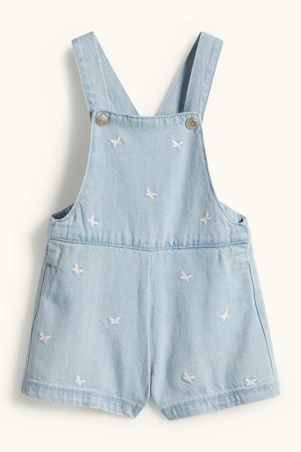 Baby: meisjes - Vlinder - babyoutfit - broderie Anglaise - 2-delig - roze / blauw