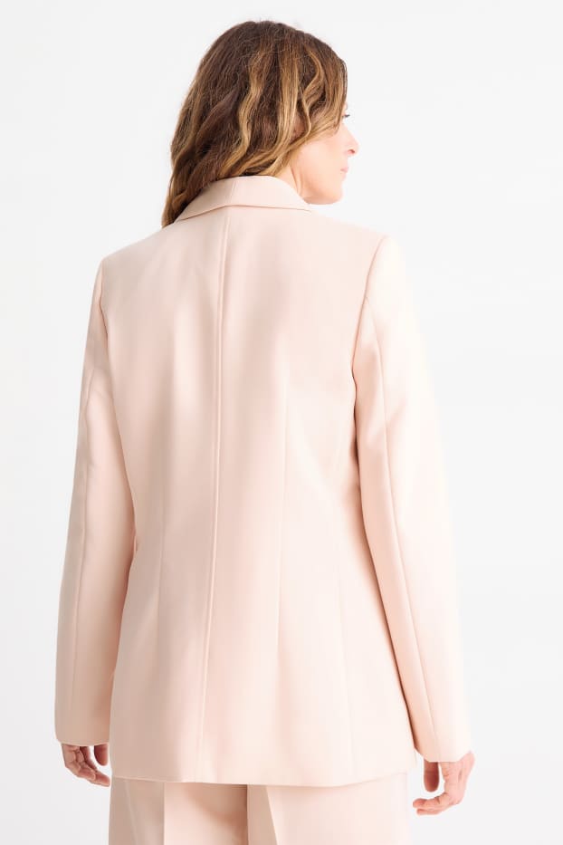 Mujer - Americana larga - regular fit - salmón