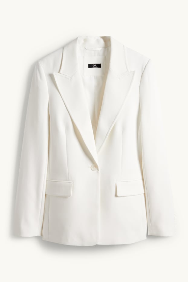 Mujer - Americana de oficina - entallada - blanco roto