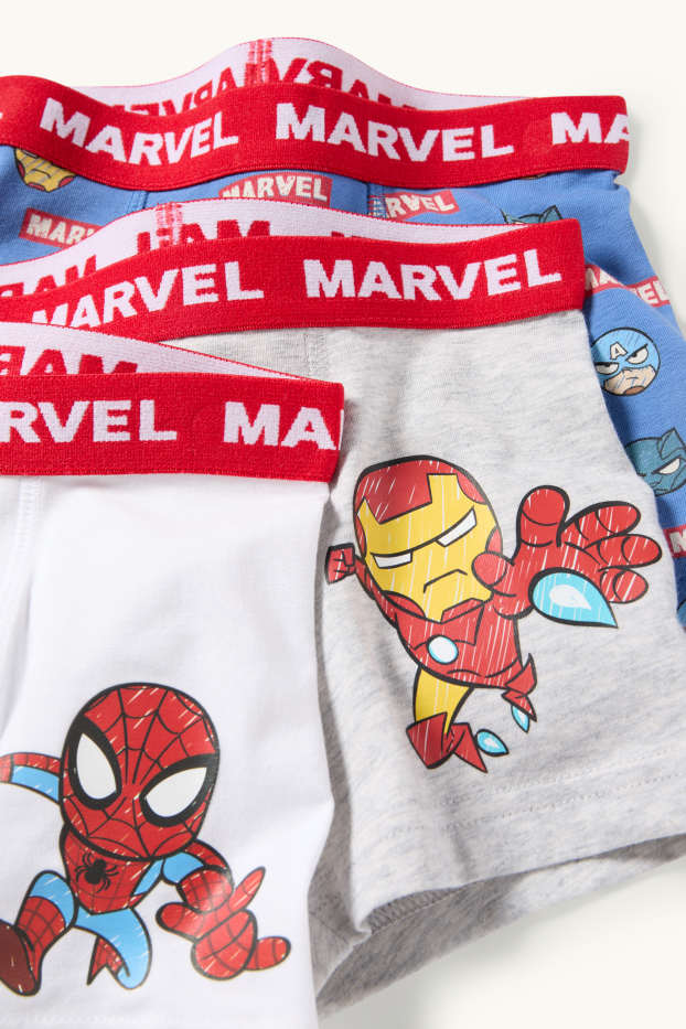 Bambini - Confezione da 3 - Marvel - boxer - blu / grigio