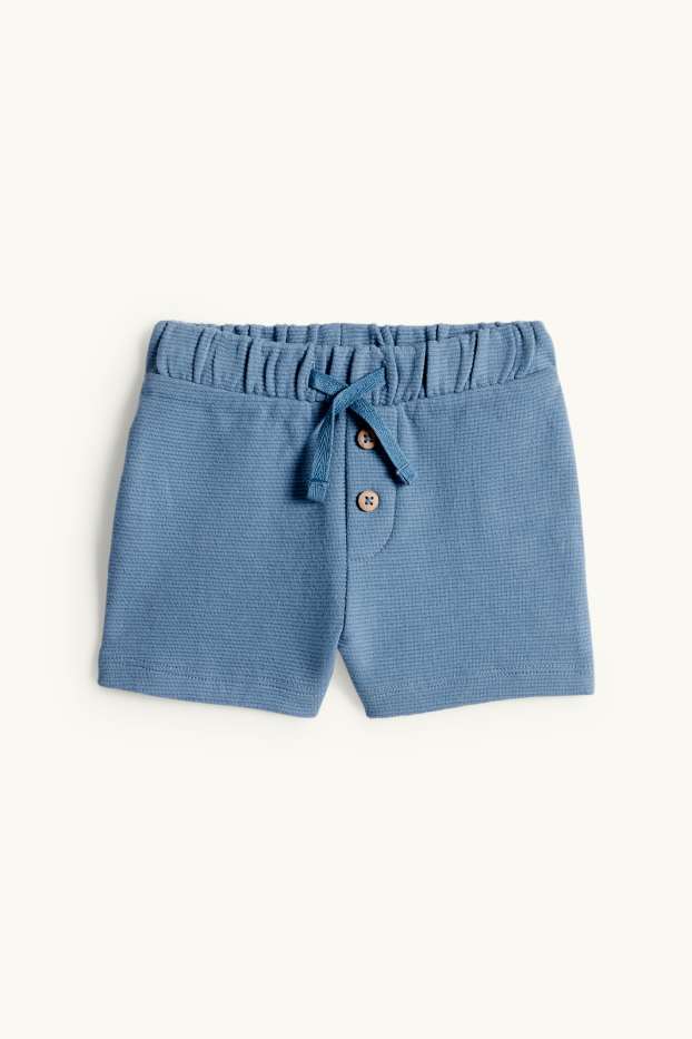 Miminka - chlapci - Lev a žirafa - outfit pro miminka - 3dílný - modrá/krémová