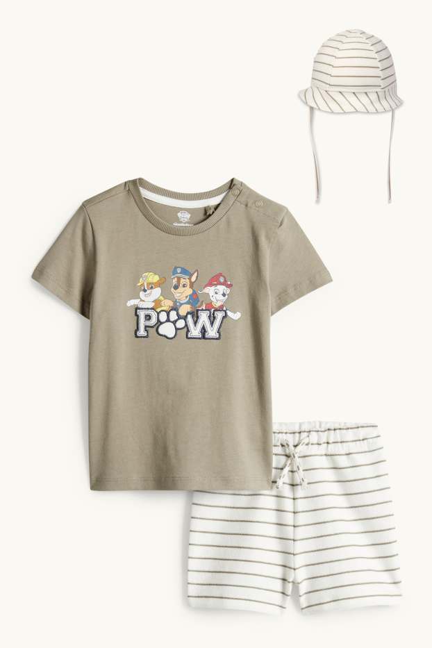 Miminka - chlapci - Tlapková patrola - Chase, Marshall - outfit pro miminka - 3dílný - krémově bílá