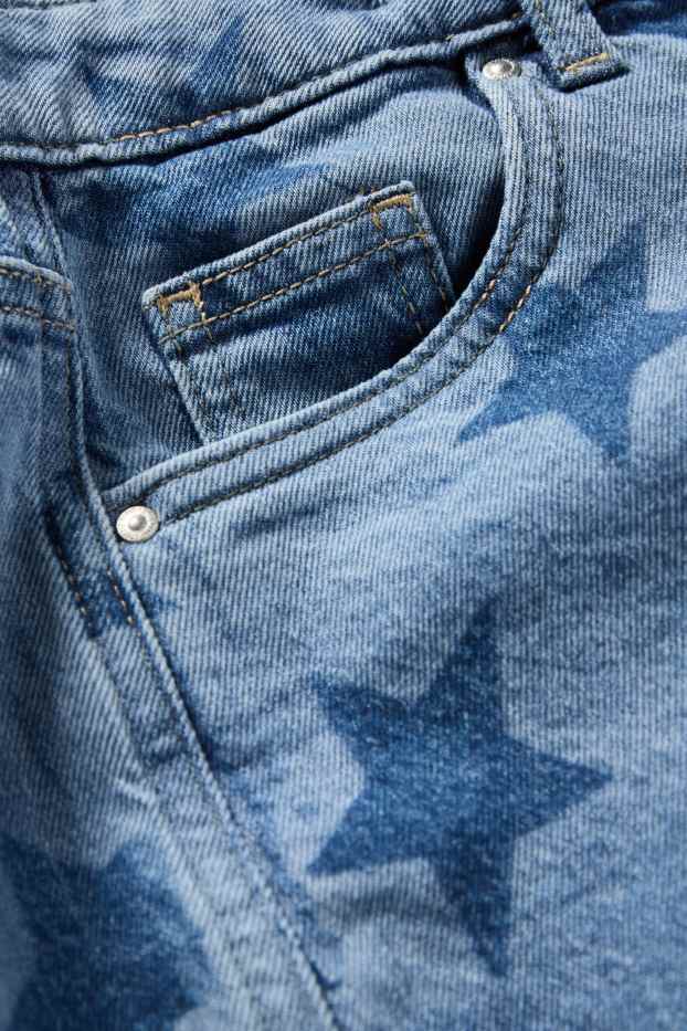 Děti - dívky - Hvězdy - džínové šortky - modrá