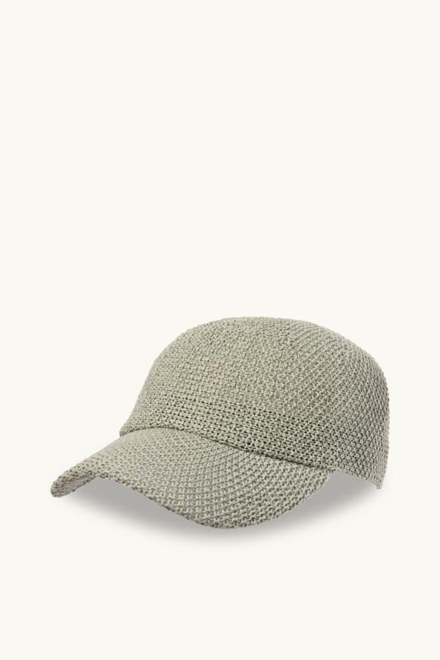Femmes - Casquette en paille - vert clair