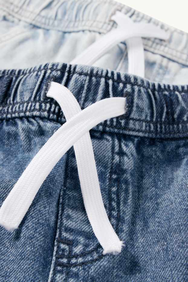 Enfants garçons - Lot de 2 - bermudas en jean - bleu