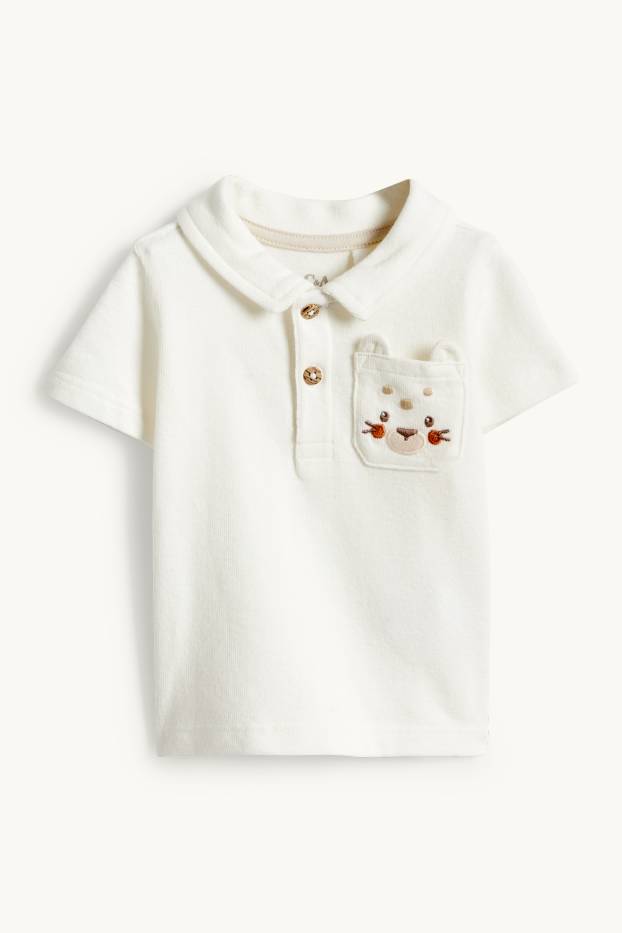 Baby Jungen - Leopard - Baby-Outfit - 2 teilig - cremefarben