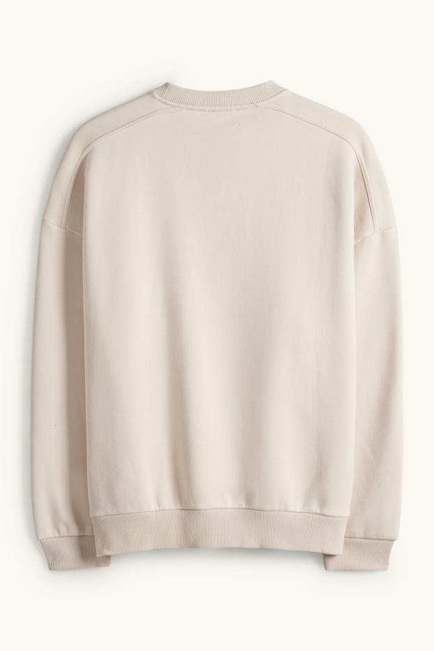 Damen - Oversized-Sweatshirt - hellbeige