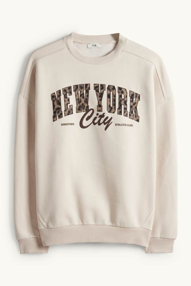 Damen - Oversized-Sweatshirt - hellbeige