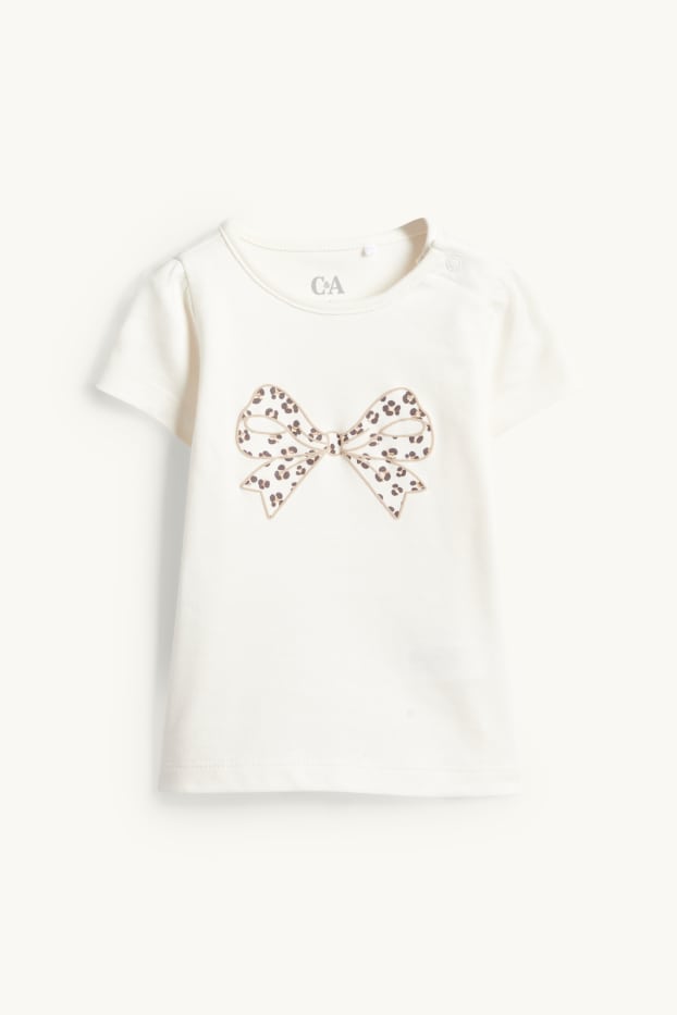 Baby Girls - Bow - baby pyjamas - 2 piece - brown / cremewhite