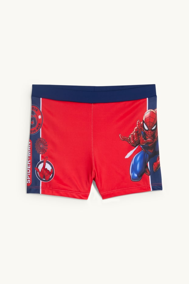 Children Boys - Spider-Man - swim shorts - LYCRA® XTRA LIFE™ - red / blue