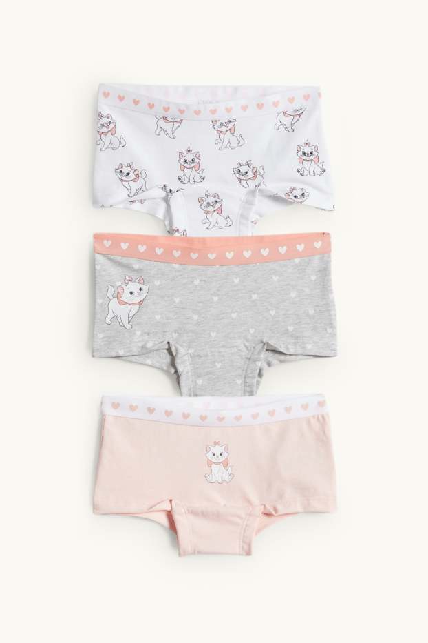 Kinder Mädchen - Multipack 3er - Aristocats - Boxershorts - grau / rosa