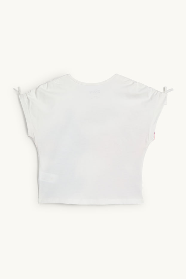 Nena - Lilo & Stitch - samarreta de màniga curta - efecte brillant - blanc/rosa