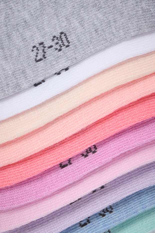 Enfants filles - Lot de 10 paires - socquettes de sport - coloré