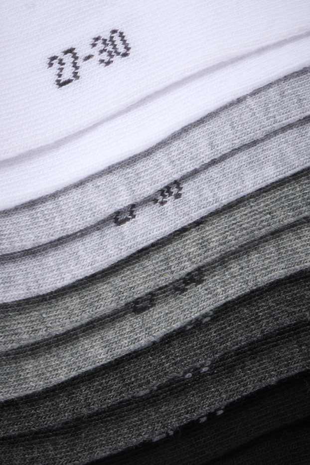 Copii - Băieți - Multipack 10 perechi - șosete sub gleznă - negru / alb