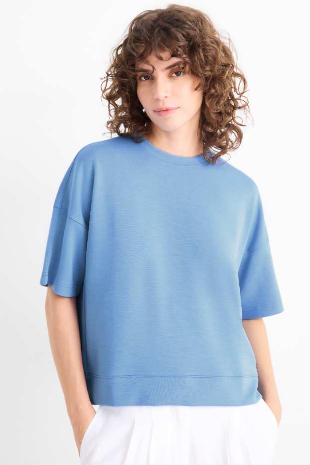 Damen - Sweatshirt - hellblau