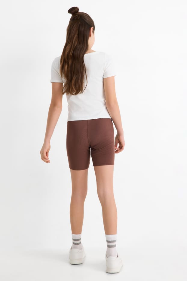 Nena - Paquet de 2 - pantalons ciclista - acanalats - negre