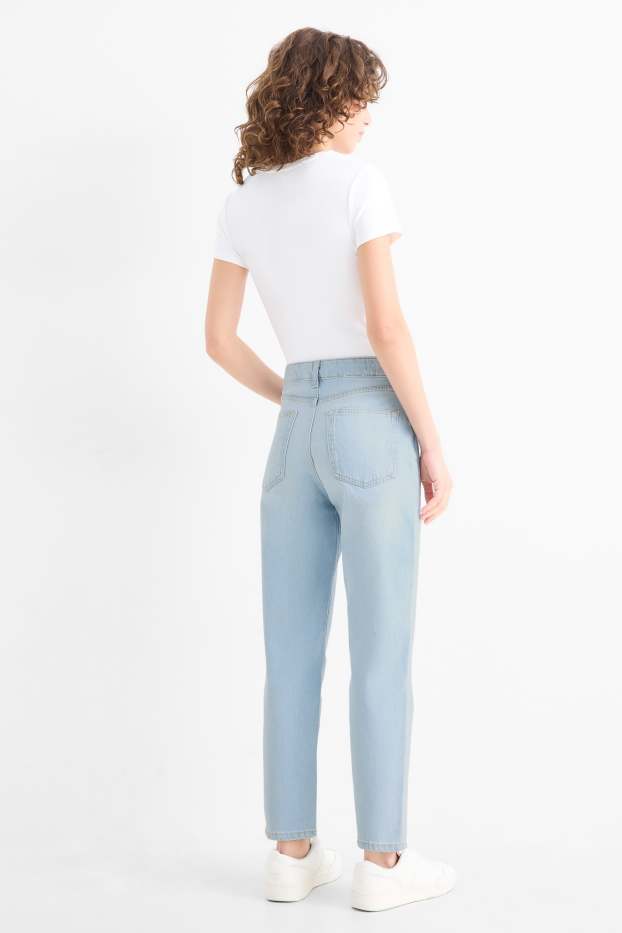 Femmes - Mom jean - high waist - LYCRA® - bleu clair