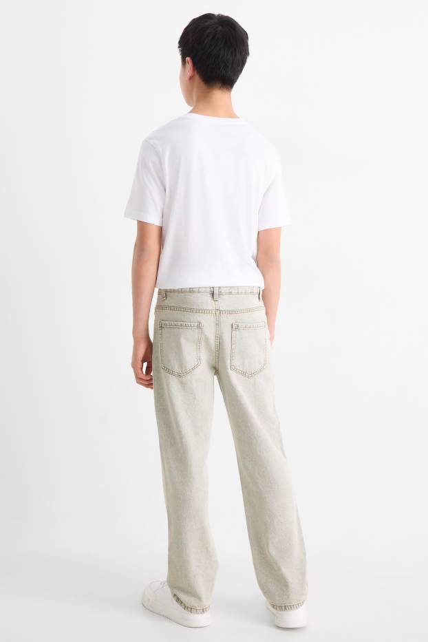 Kinderen: jongens - Relaxed jeans - jeanslichtgrijs