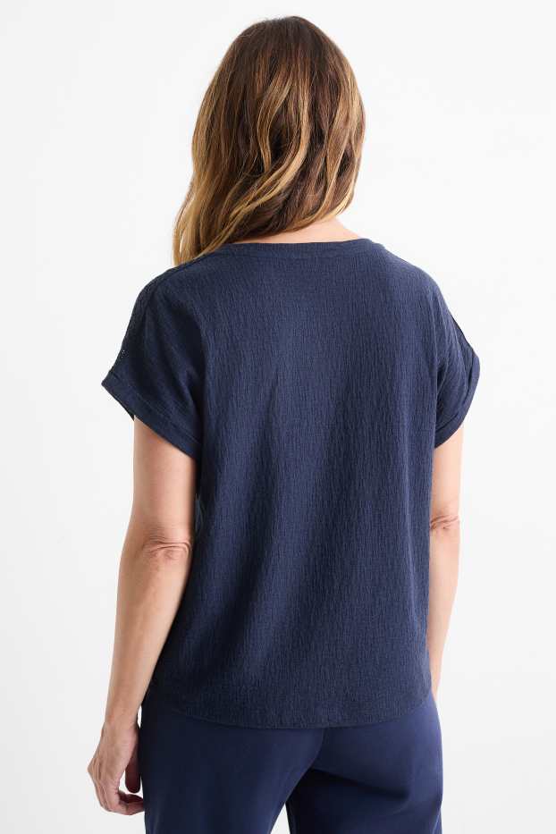 Femmes - T-shirt - regular fit - bleu foncé