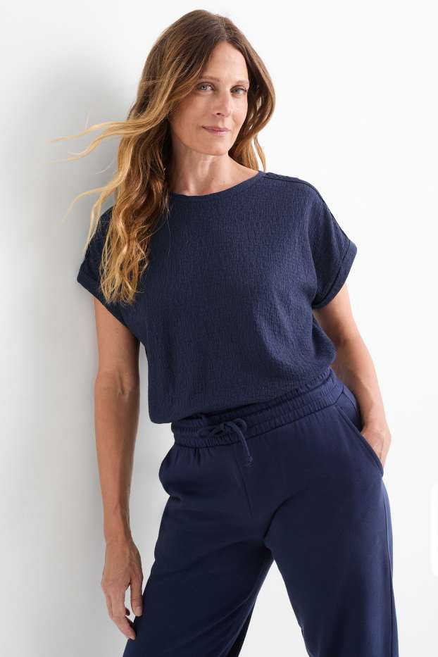 Femmes - T-shirt - regular fit - bleu foncé