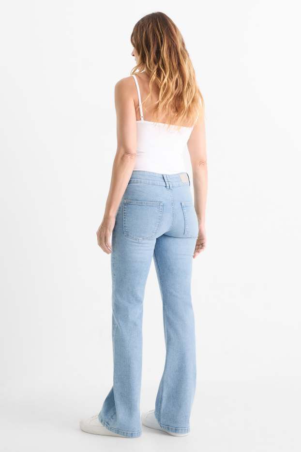 Dames - Flared jeans - mid waist - LYCRA® - blauw