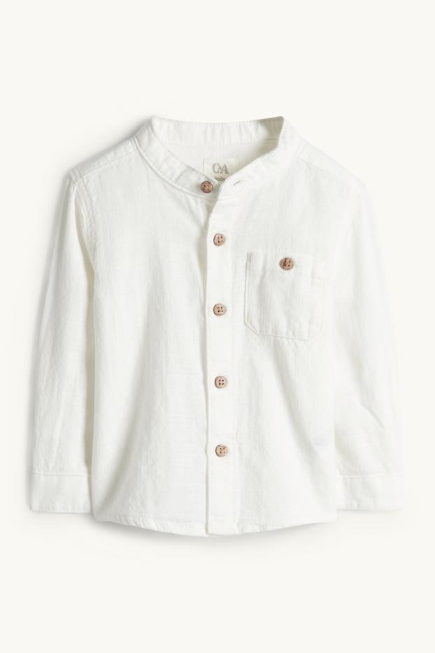 Bebeluși - băieți - Compleu bebeluși - 2 piese - alb / albastru