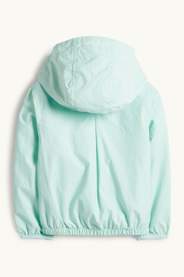 Kinder Mädchen - Jacke mit Kapuze - wasserabweisend - mintgrün