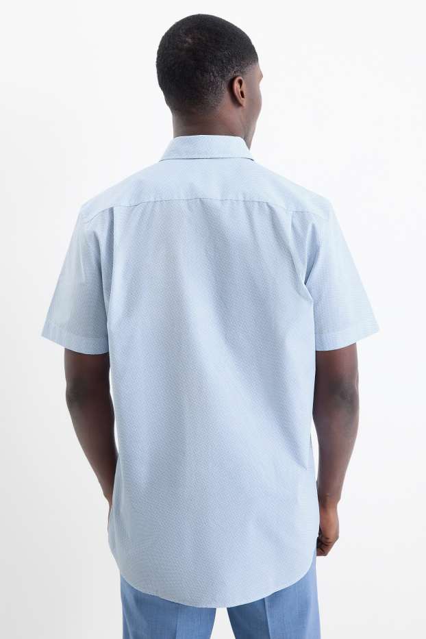 Herren - Businesshemd - Regular Fit - Kent - Minimal-Print - hellblau