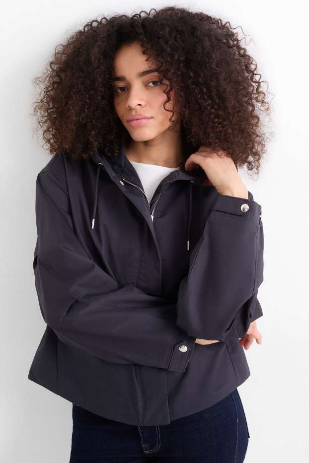 Damen - Jacke mit Kapuze - dunkelblau