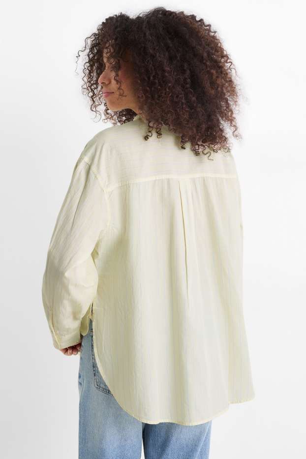 Donna - Camicetta - a righe - giallo chiaro