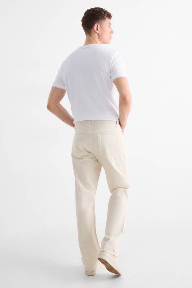 Bărbați - Relaxed jeans - alb-crem