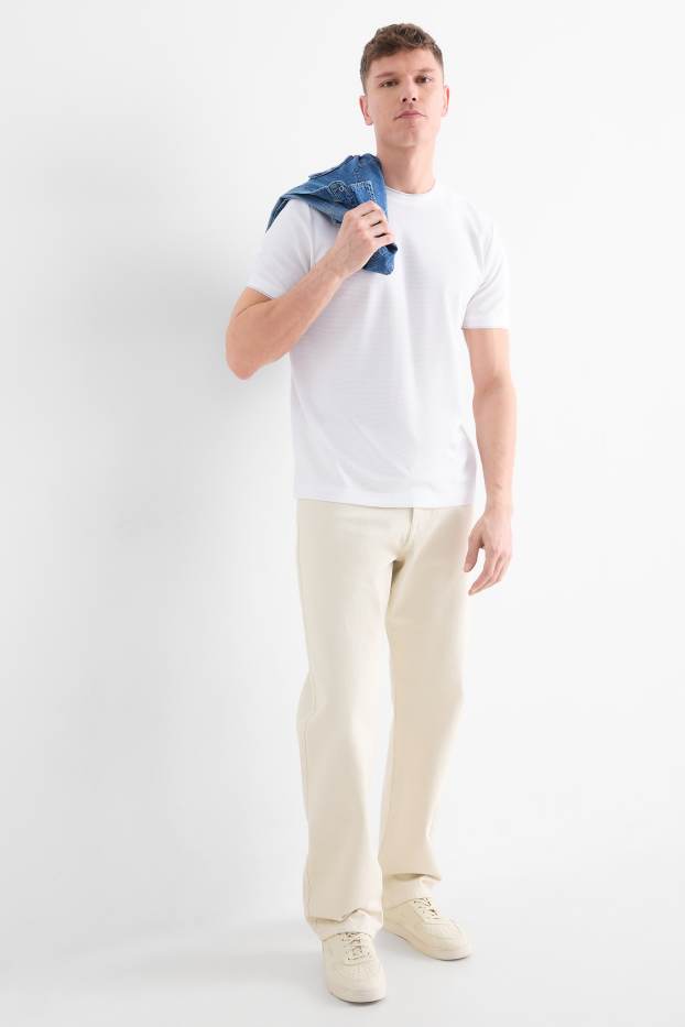 Bărbați - Relaxed jeans - alb-crem