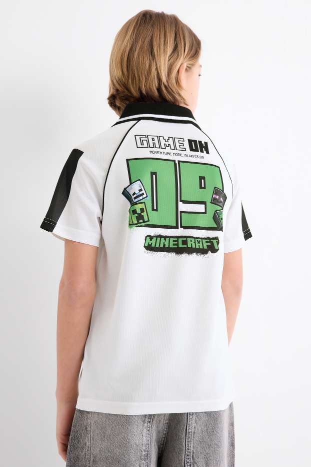 Kinderen: jongens - Minecraft - T-shirt - wit / groen