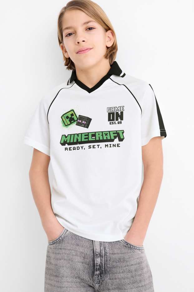 Kinderen: jongens - Minecraft - T-shirt - wit / groen