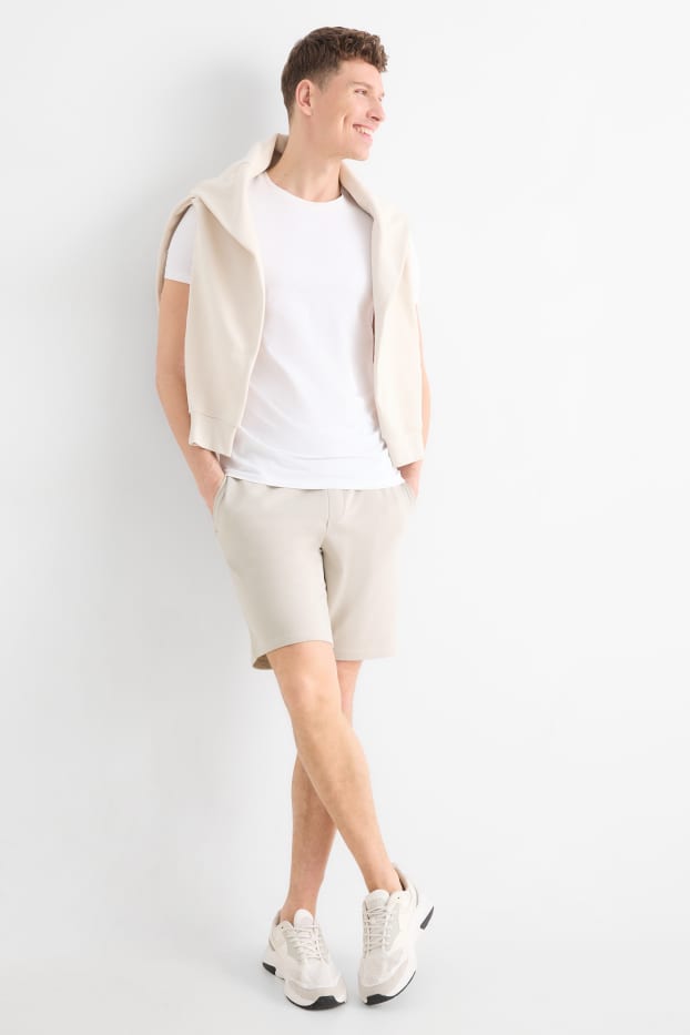 Uomo - Shorts di felpa - grigio