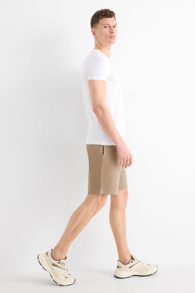 Uomo - Shorts di felpa - marrone chiaro