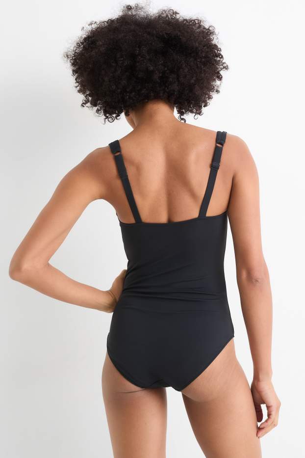 Femmes - Maillot de bain orné de fronces - ampliforme - LYCRA® XTRA LIFE™ - noir